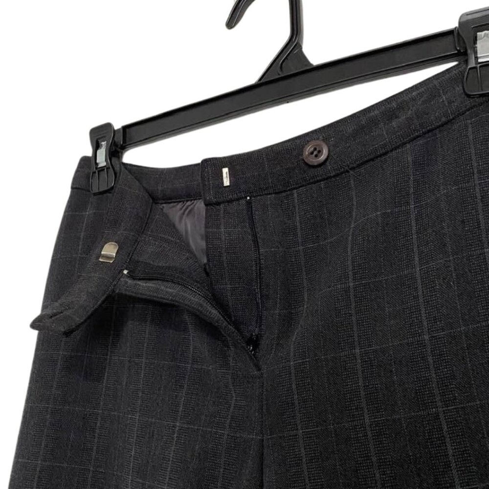 Worthington Petite Stretch Grey Plaid Business Casual Dress Pants - Picture 7 of 13